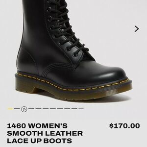 Dr. Martens 1460 black smooth leather boots never worn